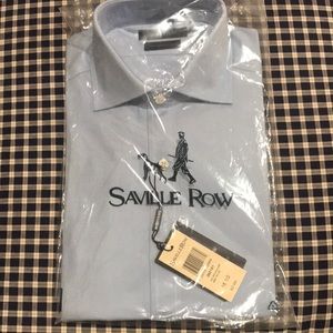 Saville Row Egyptian Cotton Collared Shirt NWT